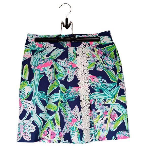 Lilly Pulitzer Skort 00 Womens Multicolor Fairway Performance Short Athletic UPF - Picture 1 of 5